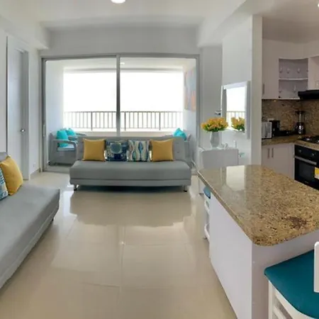 Apartamento Al-4 Frente Al Mar Con Balcon Aire Acondicionado Y Wifi * Cartagena