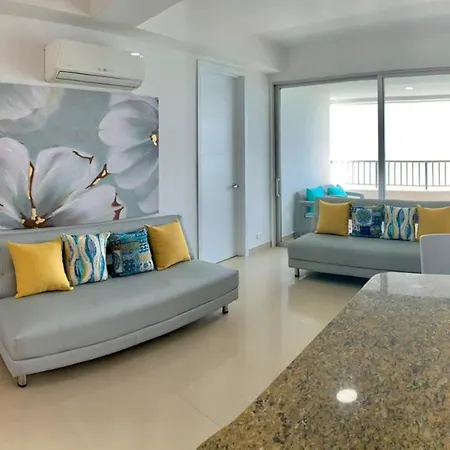 Apartamento Al-4 Frente Al Mar Con Balcon Aire Acondicionado Y Wifi Apartamento Cartagena