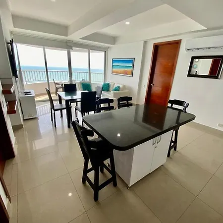 Apartamento Apartamento Al-4 Frente Al Mar Con Balcon Aire Acondicionado Y Wifi Cartagena