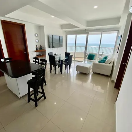 Apartamento Al-4 Frente Al Mar Con Balcon Aire Acondicionado Y Wifi Cartagena